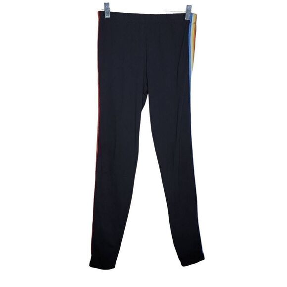Eye Candy Rainbow Striped Trim Stretch Knit Legging Pant - Picture 1 of 9